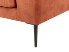Corner Sofa FLAM Velvet Orange 3 Seater Left Hand