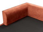 Corner Sofa FLAM Velvet Orange 3 Seater Right Hand