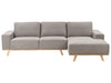 Corner Sofa Fabric Taupe 3 Seater Left Hand