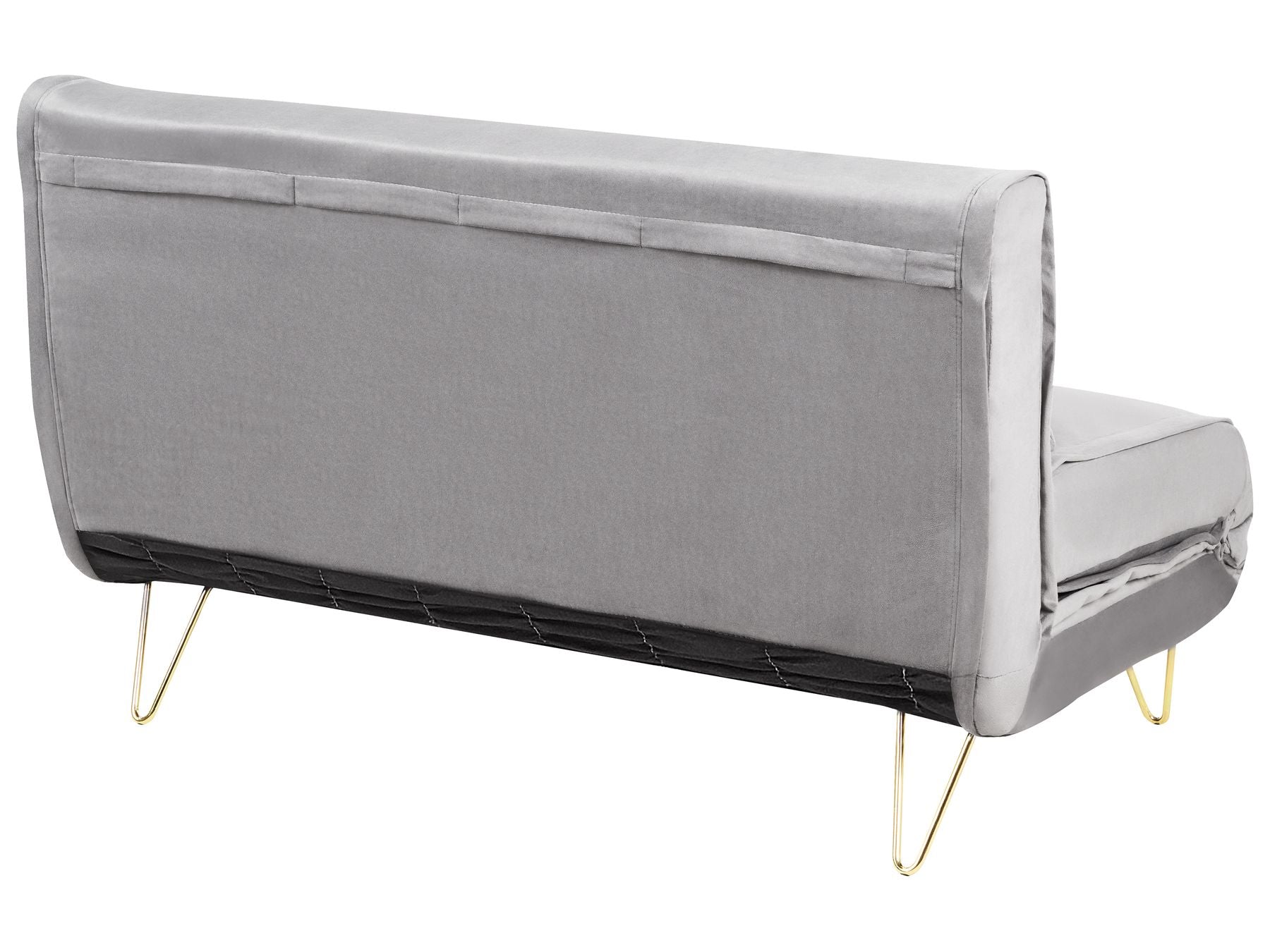 2 Seater Velvet Sofa Bed Grey VESTFOLD