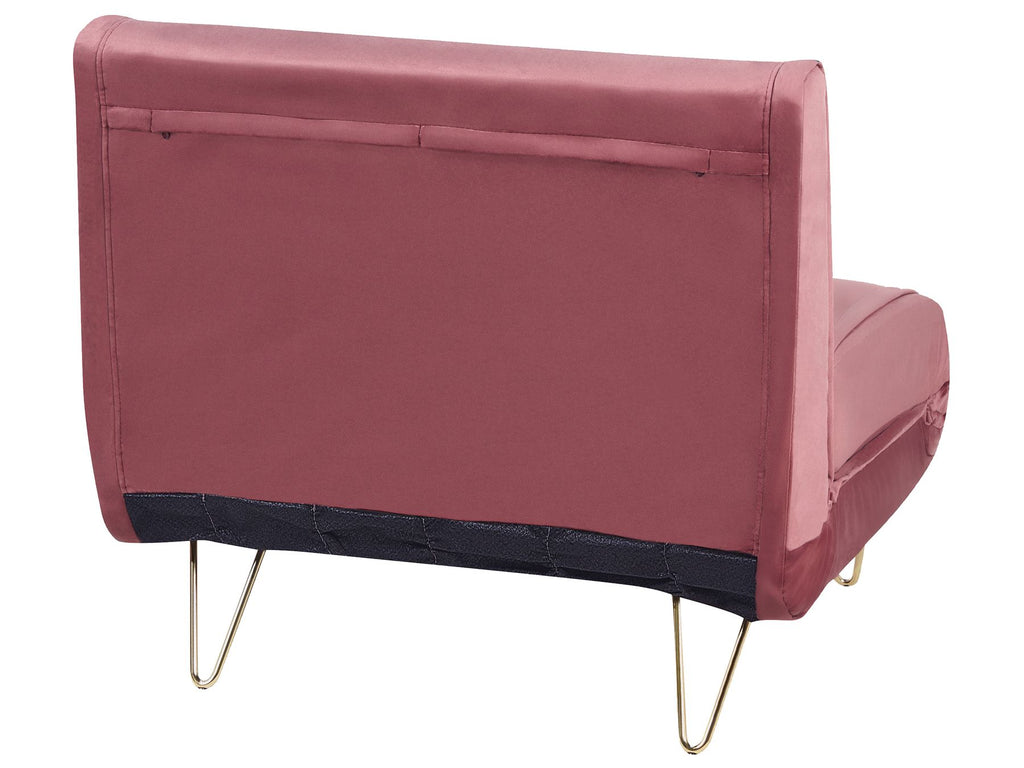 Single Sofa Bed VESTFOLD Velvet Pink