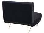 Single Sofa Bed VESTFOLD Velvet Black