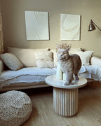 3 Seater Fabric Sofa Beige MAURA