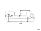3 Seater Sofa Light Grey FALUN