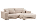 Corner Sofa LOFOTEN Velvet Beige 3 Seater Left Hand