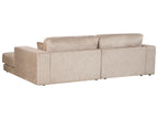 Corner Sofa LOFOTEN Velvet Beige 3 Seater Left Hand
