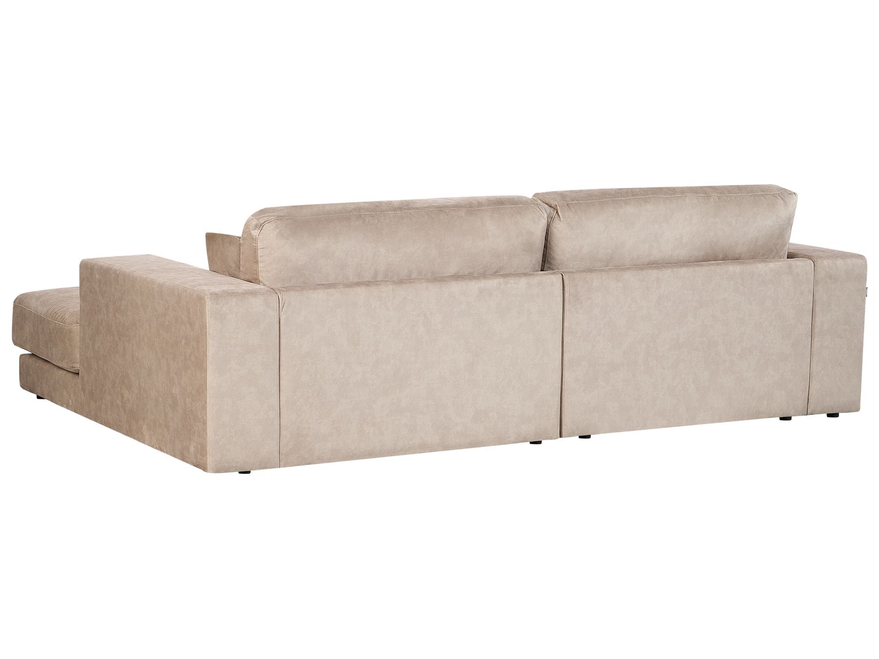 Corner Sofa LOFOTEN Velvet Beige 3 Seater Left Hand