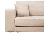 Corner Sofa LOFOTEN Velvet Beige 3 Seater Left Hand
