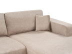 Corner Sofa LOFOTEN Velvet Beige 3 Seater Left Hand