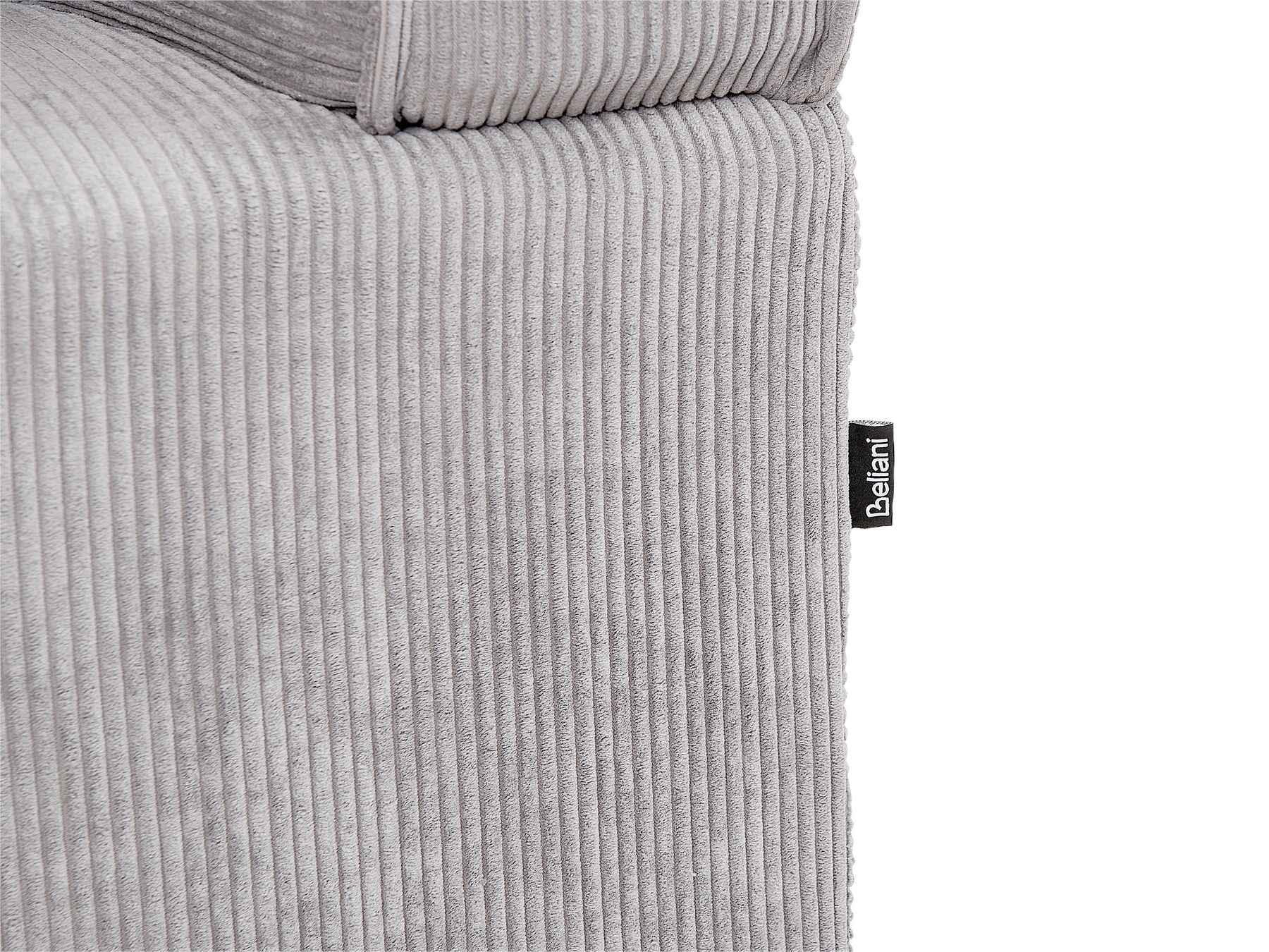 3 Seater Jumbo Cord Sofa Light Grey VISKAN
