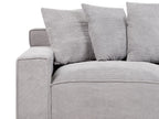 3 Seater Jumbo Cord Sofa Light Grey VISKAN