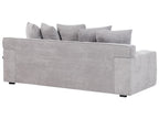 3 Seater Jumbo Cord Sofa Light Grey VISKAN
