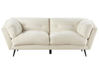 3 Seater Boucle Sofa White LENVIK
