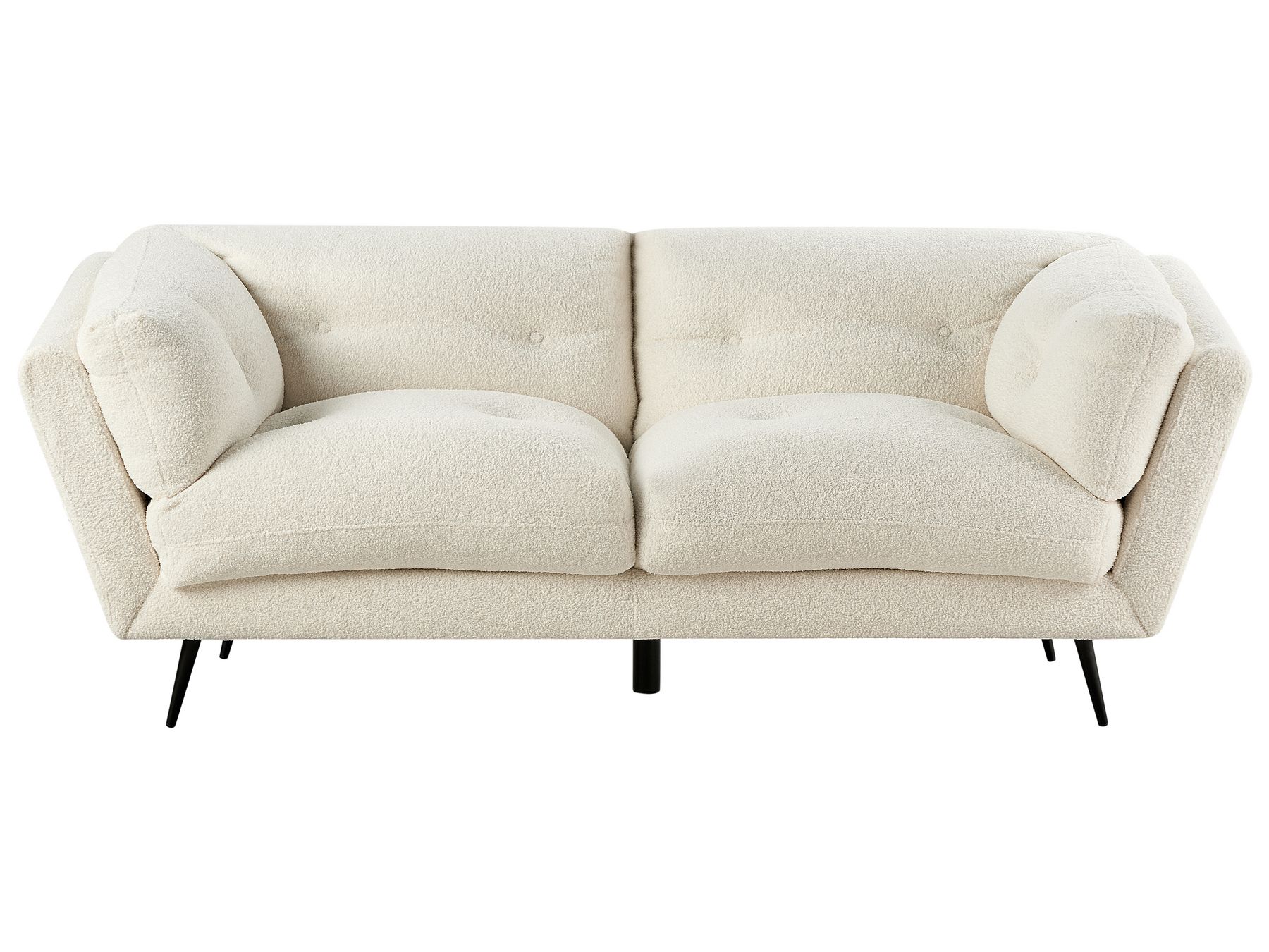 3 Seater Boucle Sofa White LENVIK