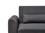 Corner Sofa Bed OLLSTA Fabric Black 3 Seater Left Hand