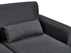 Corner Sofa Bed OLLSTA Fabric Black 3 Seater Left Hand