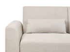 Corner Sofa Bed OLLSTA Fabric Light Beige 3 Seater Left Hand