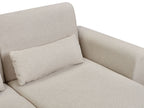 Corner Sofa Bed OLLSTA Fabric Light Beige 3 Seater Left Hand