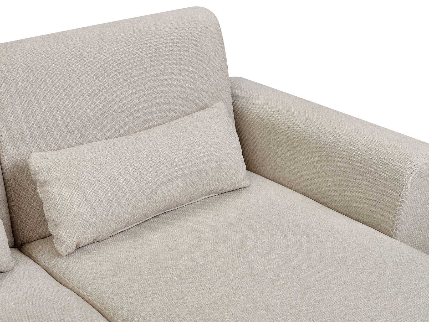 Corner Sofa Bed OLLSTA Fabric Light Beige 3 Seater Left Hand