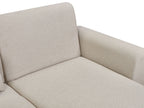 Corner Sofa Bed OLLSTA Fabric Light Beige 3 Seater Left Hand