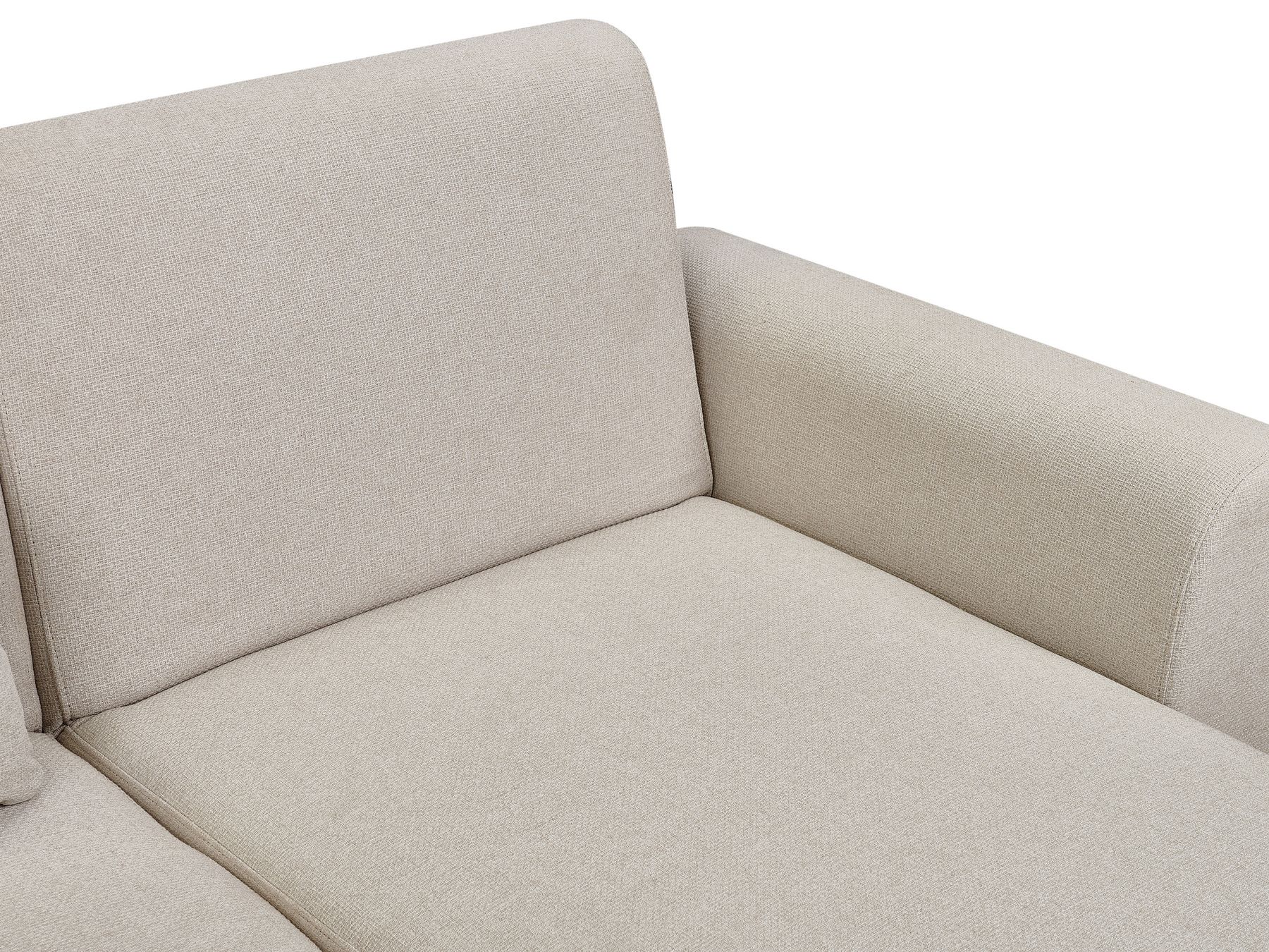 Corner Sofa Bed OLLSTA Fabric Light Beige 3 Seater Left Hand