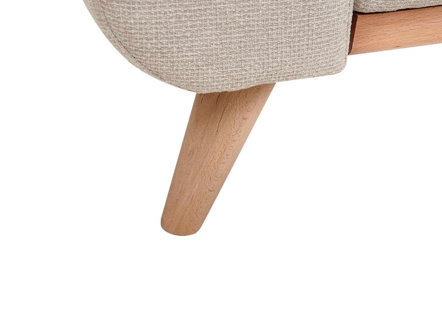 Corner Sofa Bed OLLSTA Fabric Light Beige 3 Seater Left Hand