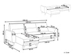 Corner Sofa Bed OLLSTA Fabric Light Beige 3 Seater Right Hand