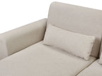 Corner Sofa Bed OLLSTA Fabric Light Beige 3 Seater Right Hand
