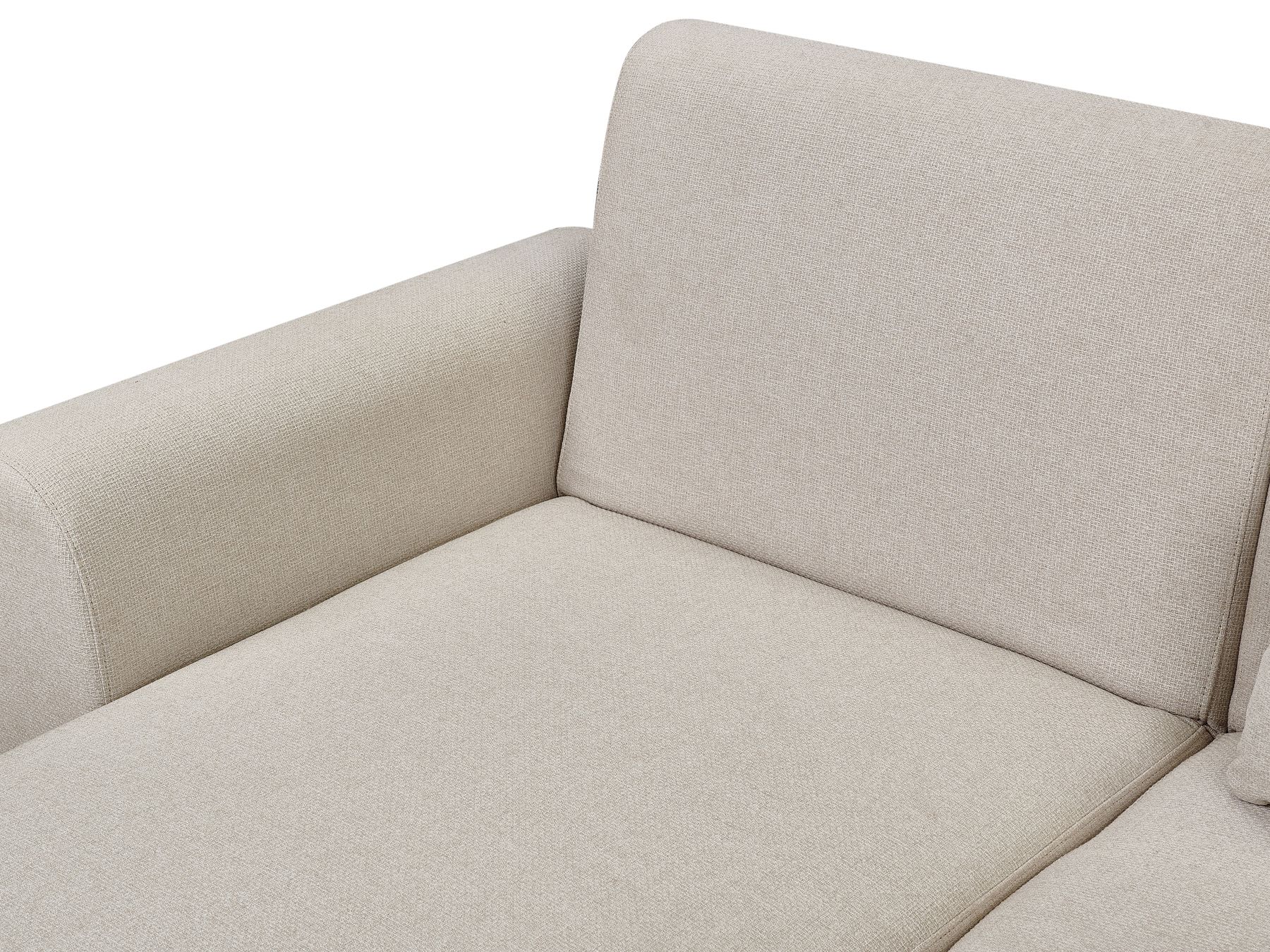 Corner Sofa Bed OLLSTA Fabric Light Beige 3 Seater Right Hand