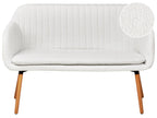 2 Seater Boucle Kitchen Sofa Off-White TABY