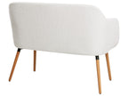 2 Seater Boucle Kitchen Sofa Off-White TABY