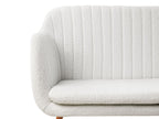 2 Seater Boucle Kitchen Sofa Off-White TABY