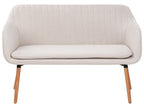 2 Seater Fabric Kitchen Sofa Light Beige TABY