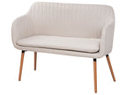 2 Seater Fabric Kitchen Sofa Light Beige TABY