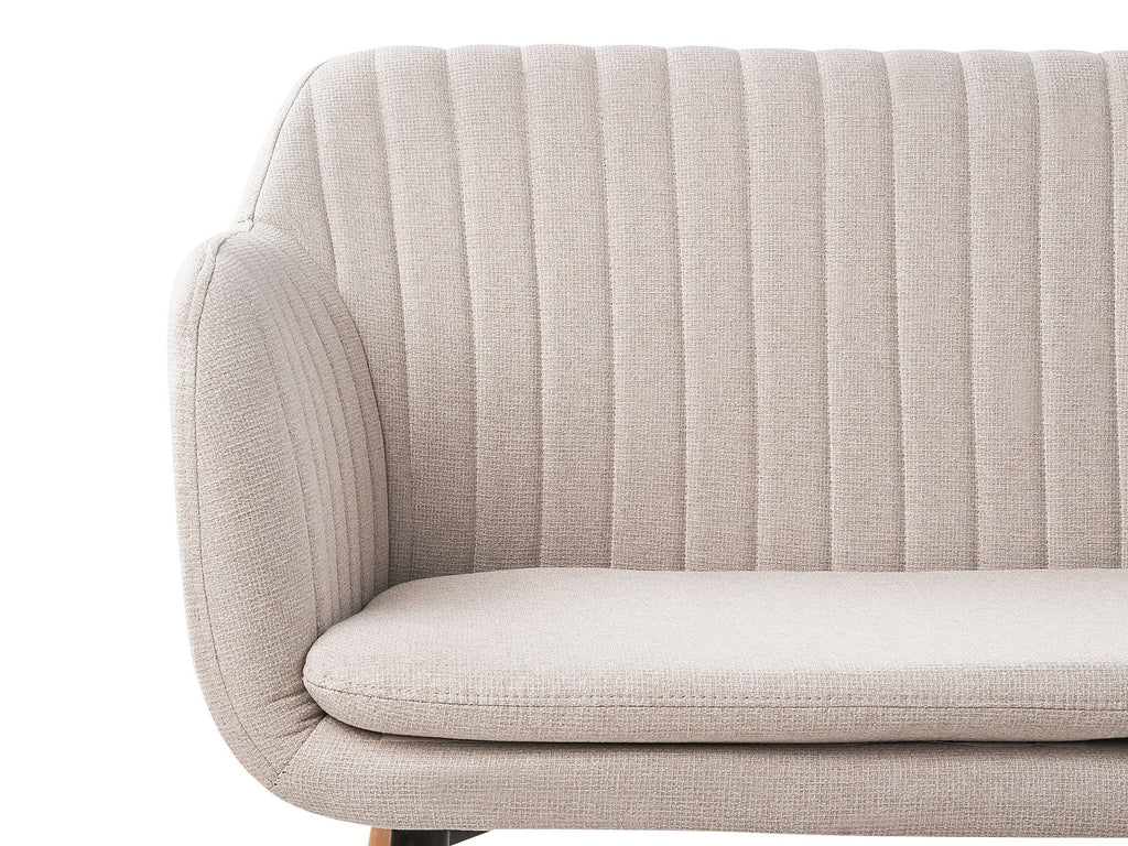 2 Seater Fabric Kitchen Sofa Light Beige TABY