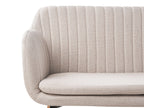 2 Seater Fabric Kitchen Sofa Light Beige TABY