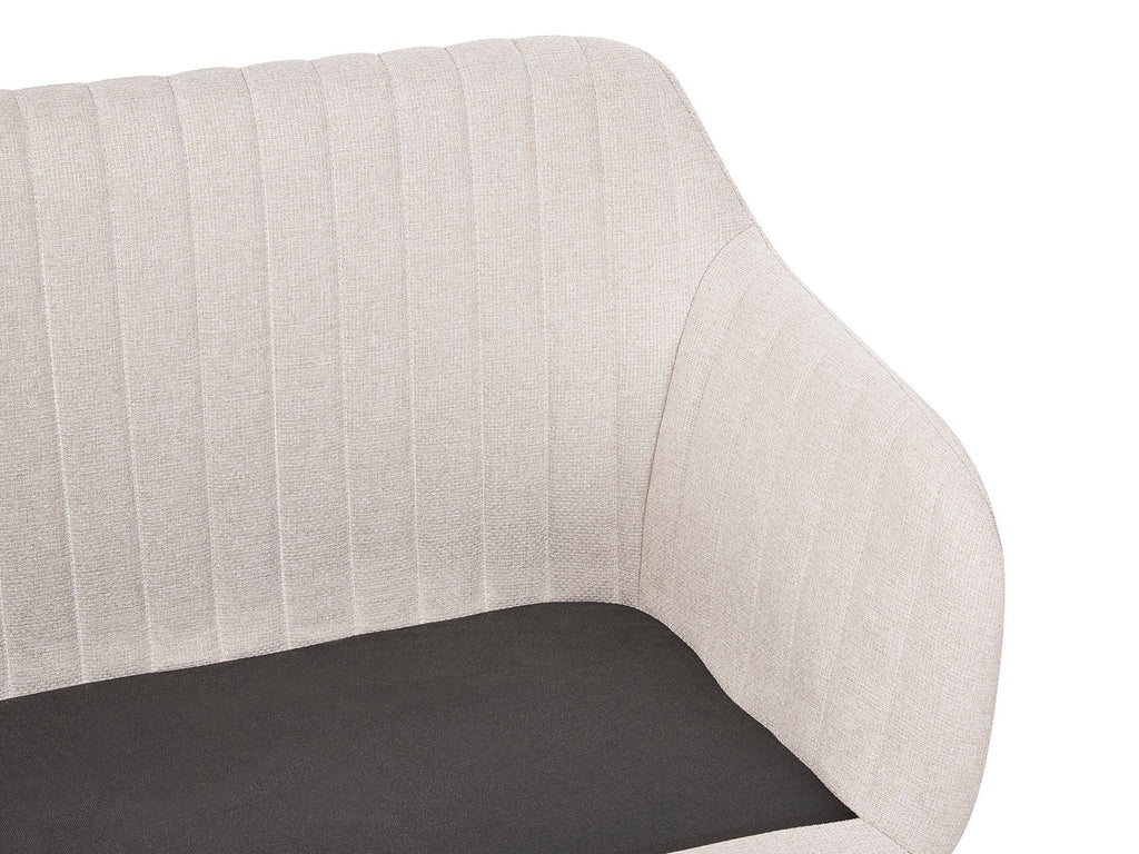 2 Seater Fabric Kitchen Sofa Light Beige TABY