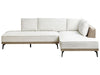 Corner Sofa Fabric Off-White 3 Seater Left Hand