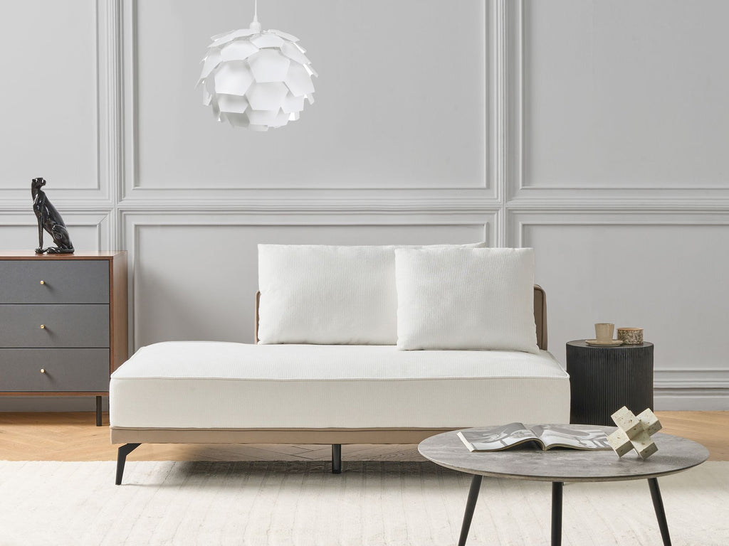 Corner Sofa MYKEN Fabric Off-White 3 Seater Left Hand