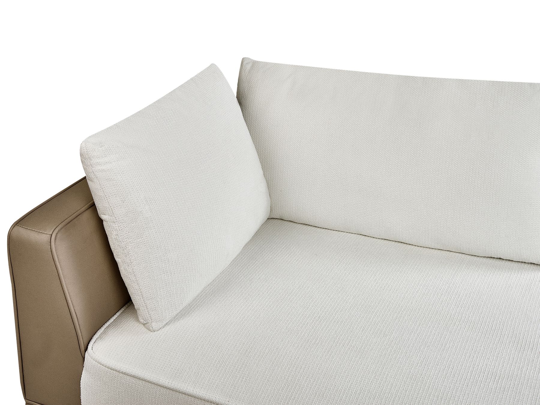 Corner Sofa MYKEN Fabric Off-White 3 Seater Left Hand