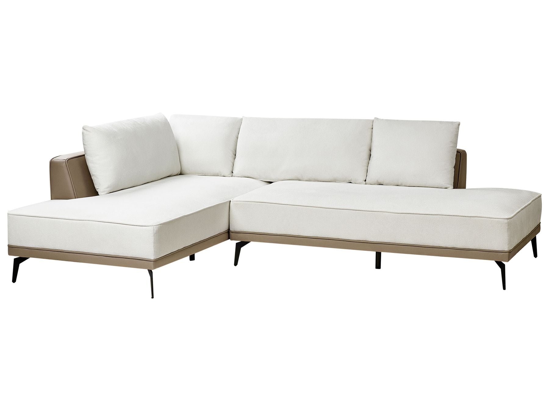 Corner Sofa MYKEN Fabric Off-White 3 Seater Right Hand