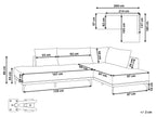 Corner Sofa MYKEN Fabric Off-White 3 Seater Left Hand