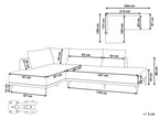 Corner Sofa MYKEN Fabric Off-White 3 Seater Right Hand