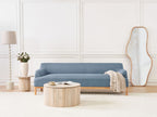 3 Seater Fabric Sofa Blue SOSJO
