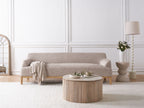 3 Seater Fabric Sofa Light Brown SOSJO