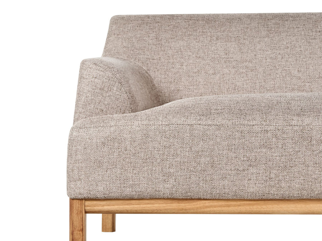 3 Seater Fabric Sofa Light Brown SOSJO