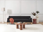 3 Seater Fabric Sofa Black SOSJO