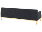 3 Seater Fabric Sofa Black SOSJO