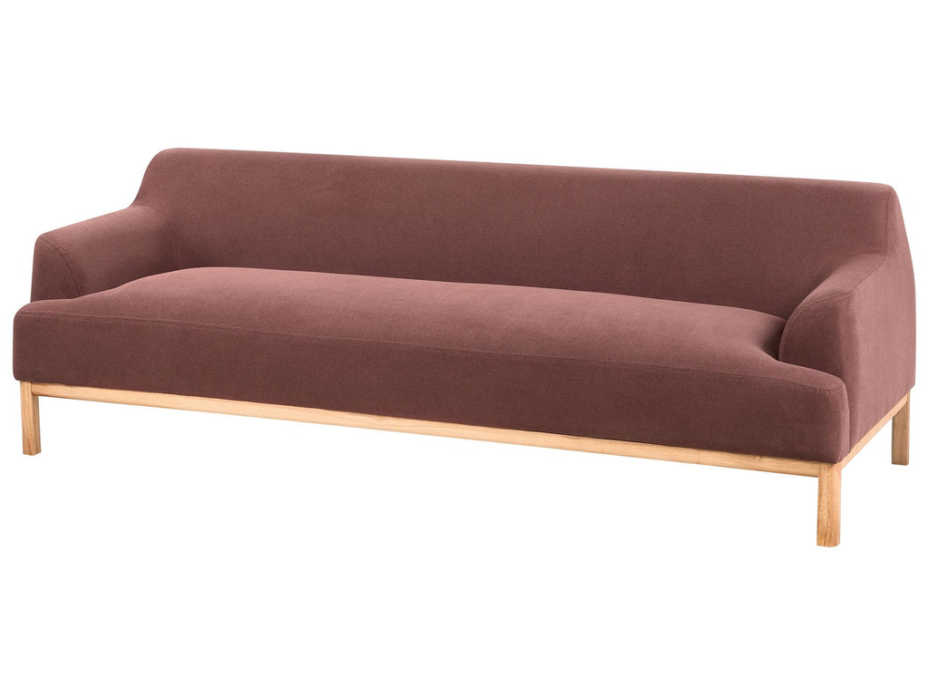3 Seater Fabric Sofa Burgundy SOSJO