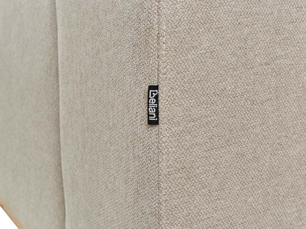 Corner Sofa NORA Fabric Beige 3 Seater Right Hand